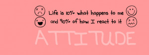 Attitude facebook cover with quote