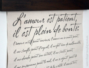 Corinthians 13 in french. Inspirational Quote, Writing Cursive on ...