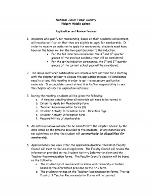 National Junior Honor Society Essay Examples