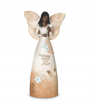 African American Mother Angel Figurine with Lilly: Light Your Way ...