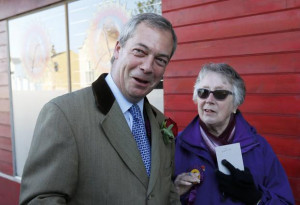 UKIP leader Nigel Farage arrives to vote in Ramsgate, southern England ...