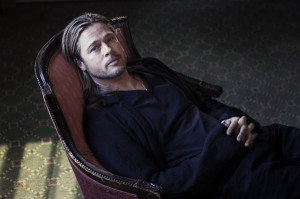 Brad Pitt poses for a portrait to promote his film, “Killing Them ...
