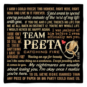 Fire Gifts > Catching Fire Scarves > Team Peeta Catching Fire Quotes ...