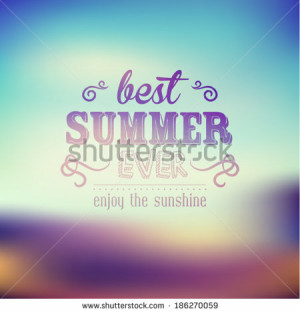 Vintage Typography Summer Holiday Quote Vector Design - stock vector