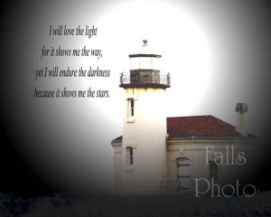 Lighthouse print with quote 8x10