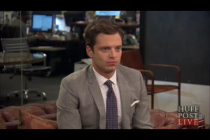 was watching an interview with Sebastian Stan, and I took a screen ...