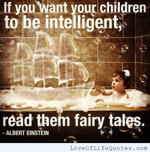 Albert Einstein quote on children being intelligent