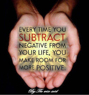Subtract the negative from your life