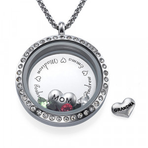 Engraved Floating Charms Locket - 