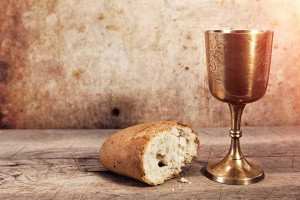 Bread and wine are usually offered during Communion, or Eucharist, on ...