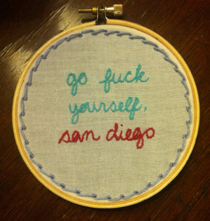 Go Fuck Yourself San Diego Anchorman Quote Funny Vintage Handmade ...