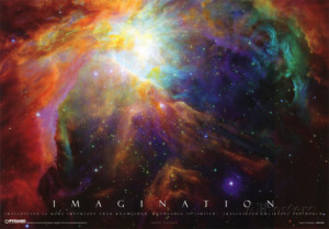 Imagination Nebula Albert Einstein Quote Motivational Poster Print ...
