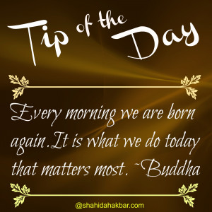 Every day we are given a new opportunity to live an abundant life ...