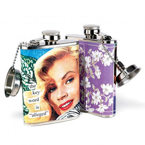 Gift Ideas. These vintage-image flasks with tongue-in-cheek quotes ...