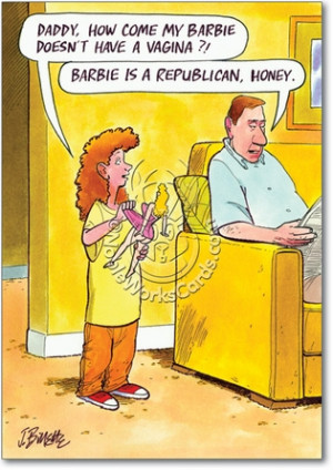 Barbie Is Republican Adult Funny Birthday Card Nobleworks
