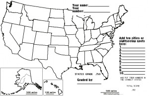 united states map quiz printable