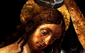 Baptism of Christ” (detail) by Pietro Perugino