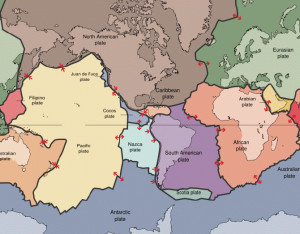 Plate tectonics map, United States Geologic Survey (USGS)