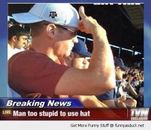breaking news man too stupid use hat baseball cap backwards sun tennis ...