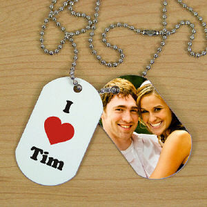 Custom I Love Photo Dog Tags