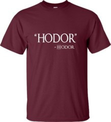 Adult Hodor Hodor Quote T-Shirt