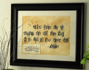 Arwen Elf Quote in Elvish Writing f rom Lord of the Rings LOTR Wall ...