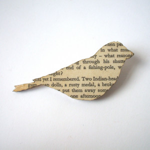 ... of Harper Lee - 'To Kill a Mockingbird' original book page brooch