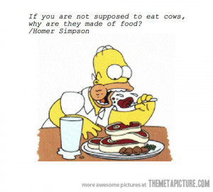Funny photos funny Homer eating meat