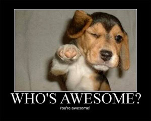 wanted to remind you that you are Awesome! And don’t you forget it ...