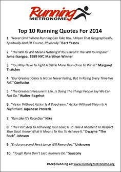 Top 10 Running Quotes for 2014 More