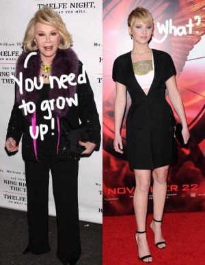 Joan Rivers has another response for Jennifer Lawrence!