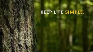 keep life simple + live simply quote