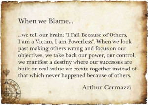 When we Blame... also see http://carmazzi.net