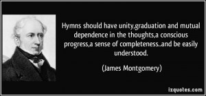 Hymns should have unity,graduation and mutual dependence in the ...