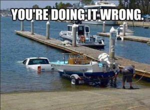 pick-up, truck, boat, outboard motor, dock, water, craft, 2, ramp ...