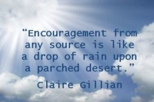 encouragement is like a rain drop