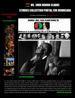 RBG Dr. John Henrik Clarke Studies Collection Portal for Download