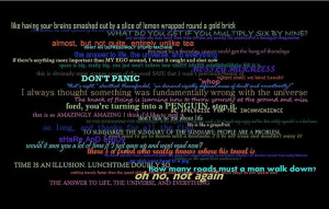 Hitchhikers Guide to the Galaxy Quotes--- there's a frood who really ...