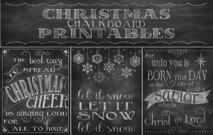 Christmas Chalkboard Printables
