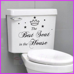 ... The House Quote Toilet Bathroom Stickers, Funny Toilet Decals25*30CM