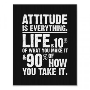 Attitude is Everything Poster - Black