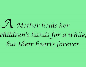 Mother Holds Her Children's Hands Wall Decal