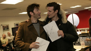 Here’s the first pic of David Tennant and Matt Smith getting ready ...