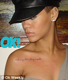 Never a failure, always a lesson': The words Rihanna has had tattooed ...