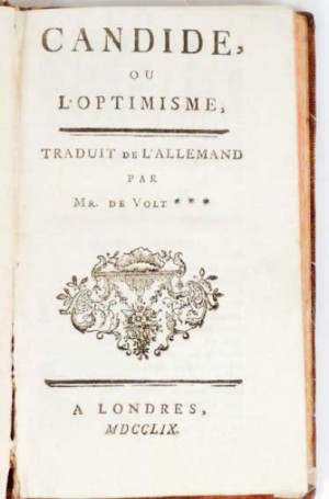 VOLTAIRE - Candide, ou L'optimisme. Traduit de l'allemand p