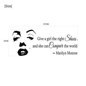 Famous star MARILYN MONROE QUOTE - The Right Shoes Vinyl Wall Art ...