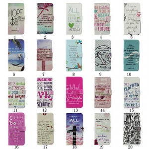 New Christian Bible Verse Quote Wallet Flip PU Leather case For iPhone ...
