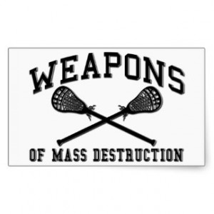 Lacrosse Weapons of Mass Destruction Stickers