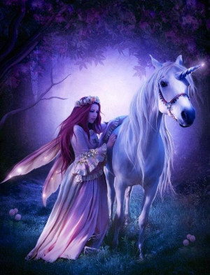 Fairy and Unicorn via Selene on Facebook