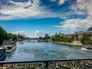Paris – River Seine, love locks August 2012.